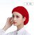 曌月可洗头套厂工作帽夏季女透气网帽车间防掉发餐饮厨房包头帽子 大红网帽10个装