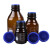 兰诗（LAUTEE）SY4058  蓝盖试剂瓶 丝口玻璃瓶取样瓶 螺纹口带刻度茶色100ml