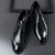 兰顿威登皮鞋男士商务休闲鞋英伦正装男鞋子隐形6cm内增高鞋 黑色平跟款 41