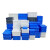 欧杜 零件盒周转箱收纳盒物料盒五金工具盒配件箱塑料盒长方形带盖胶框 3号蓝(520*350*150)MM (加厚加粗款