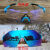 骑行变色眼镜风镜护目镜男摩托车运动跑步防雨防风防尘防护太阳镜 第二代黑蓝变蓝