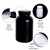 垒固 塑料大口圆瓶加大口试剂圆瓶HDPE高密度聚乙烯分装瓶黑色避光 大口100ml