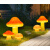 定制发光蘑菇灯太阳能户外灯防水公园装饰别墅草坪灯仿真造 A款市电-暖光