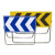 密得赛（MIDESAI） 道路施工牌 定制 弯脚折叠告示牌 单位：个 货期25天 向左导向