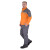 斯卡地尔（Scotoria）TC601长袖工作服套装 分体式春秋工服 舒适高棉桔灰色1套3XL码