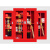 消防器材微型消防站消防柜消防器材全套装建筑工地柜灭火箱展示物资工具柜FZB 酒红色 八人豪华消防站