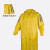 代尔塔 连体雨衣407007 带反光条风衣款 双面PVC涂层 黄色 L 1件