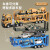 卡威大号合金平板拖车玩具工程车套装双层汽车运输车儿童 渣土运输车