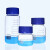 鑫之海洋透明蓝盖广口试剂瓶GL80实验室丝口方瓶玻璃带刻度样品瓶（100个起售） 广口500ml