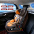 CLCEY汽车儿童安全座椅防磨垫 防滑垫保护垫宝得适通用 加厚isofix接口 D款 布料方格款 棕色