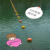 定制高强度塑料浮球ABS双耳加筋圆型航道设施警示水上划赛道渔网浮标 直径80cm光面双耳球橙色(橙白)