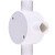 臻工品 三通圆接线盒-带盖 PVC电工套管配件 白色 65*40/3/dn16 单位:个