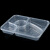 融盒一次性餐盒外卖打包盒PP加厚塑料透明 美式658五格 150个/箱