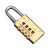 京梯 挂锁 密码锁 行李箱防盗锁黄铜密码挂锁 4轮密码（中号) 单位：把