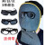 加长款电焊面罩防烤脸焊帽牛皮烧焊气焊焊工眼镜 护脖皮脸-带1透明白镜+绑带