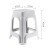 墨申加厚塑料凳子熟胶塑胶高凳板凳方凳定制 灰色【加厚款】10张(45CM高)