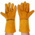 百舸 电焊手套牛皮挂里烧加长加厚耐高温焊工手套耐磨劳保手套 黄色一副