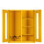 应急物资柜消防防汛器材存放防护用品柜钢制消防柜安全防护用品柜 高800*宽500*深350mm黄色 加厚