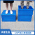 加厚塑料折叠箱塑胶周转箱可折叠箱子收纳框车载整理箱带盖物流箱 3013号外径647*443*415mm 蓝盖
