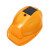 藏郡国标双风扇带蓝牙空调智能内置风扇可充电安全帽长续航工地建筑 蓝牙定位版GPS18000 黄色