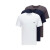 HUGO BOSS 雨果博斯 2022新款男士棉质徽标圆领打底短袖T恤三件套装 50325887 白色/蓝色/灰色 S