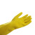 劳博士 LBS844 橡胶手套 加厚清洁擦车劳保防滑化工水产 黄色1副L