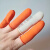 指套100个麻点颗粒防滑橙色白色乳胶橡胶耐磨加厚劳保工业手指套 橙色XL加大号(100个)