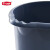 安赛瑞 塑料水桶 圆形提桶 9L 物业酒店带刻度清洁桶 灰色 5253 特耐适Trust 企业可定制 710060