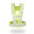 反光背心LED灯发光闪光反光充电高速交通夜光反光衣安全施工马甲 荧光黄（电池款-常规款）