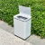 动真格（DONGZHENGE）商用智能感应垃圾桶方形大容量办公室分类带盖果皮箱 白色30+30升
