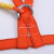 户外绳子高空安全绳耐磨保险带安全绳电工腰带轻便施工安全绳攀岩 红色五点式双大钩2米