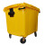 简厚 大号环卫垃圾桶垃圾车带盖挂车小区医疗市政垃圾分类大垃圾桶 黄色加厚款1100L