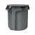 Rubbermaid分类垃圾桶乐柏美室外大号商用厨房干湿带盖圆形大容量 灰色 121L桶盖