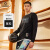 准者新款长袖T恤男圆领轻薄篮球训练投篮户外跑步运动宽松卫衣 纯正黑 XS/160