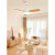飞利浦（PHILIPS）北欧风扇灯极简吊扇灯主卧现代简约卧室客厅餐厅电风扇吊灯具 8002白色-42寸变频款