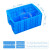 塑料分格周转箱带盖六格零件盒螺丝工具分类分隔收纳箱配盖胶箱 四格箱+加高+灰色