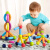 糖米（Temi）磁力棒积木玩具百变创意搭建磁铁磁力片3-6岁男孩女孩儿童玩具55件套 