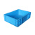 欧曼 周转箱物流箱塑料箱收纳储物箱物流筐加厚EU箱400*300*120MM蓝色 不含盖