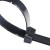 海斯迪克 黑色自锁式强力卡扣大号尼龙扎带固定器 长20cm宽7.5mm(100条)