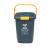 厨房专用手提带滤网分类垃圾桶干湿分离密封泔水桶学校户外商用桶 8L绿色带滤网
