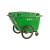 400L保洁车手推塑料环卫垃圾车大号户外垃圾桶市政物业垃圾清运车 小轮子款绿色(不带盖)