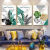 客厅装饰画北欧小清新绿植客厅沙发背景墙壁画风格卧室挂画餐厅画图案画框可定制麦尖 绿植 2  三幅价 40*60 金色外框