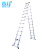 登月 伸缩人字梯 3.2M 竹节折叠梯便携式工程梯 多功能升降梯爬楼梯扶梯 铝合金梯DYZR-32 24676