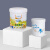 适用于 乳胶漆储存罐保存桶包装罐油漆涂料分装瓶加厚密封小桶2L 5L塑料桶白色*60个