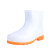 久臻 男式PVC低筒雨鞋黑白牛筋底低帮雨靴防水防油工作水鞋胶鞋 白色 41