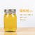 果酱玻璃瓶蜂蜜铝盖瓶子酱菜瓶罐头瓶1斤2斤装圆形瓶密封罐储物罐 半斤蜂蜜瓶子加盖子3只