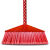 五排硬毛塑料优质扫把学校环卫扫帚扫地苕帚头清洁户外室内 扫把5把-配带木杆