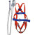五点式国标安全带高空作业双保险带户外施工耐磨防坠落套装安全绳 欧式单小钩3米 新标准GB6095-2021