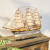 Snnei实木帆船模型摆件 创意一帆风顺手工艺品 开业礼品乔迁之喜礼物 《韦斯普奇号》精品52cm+带灯