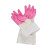春蕾929-40保暖手套 长40cm大码2双 粉白橡胶加绒防油防滑耐磨贴手防泼水手套 定制